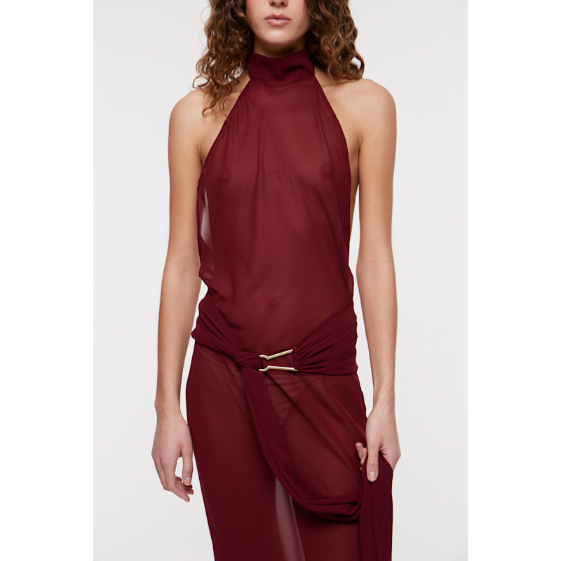 maternity dress long sleeve Kate Long Sleeve Satin Custom Maternity Photoshoot Gowns, M / 22#-Claret