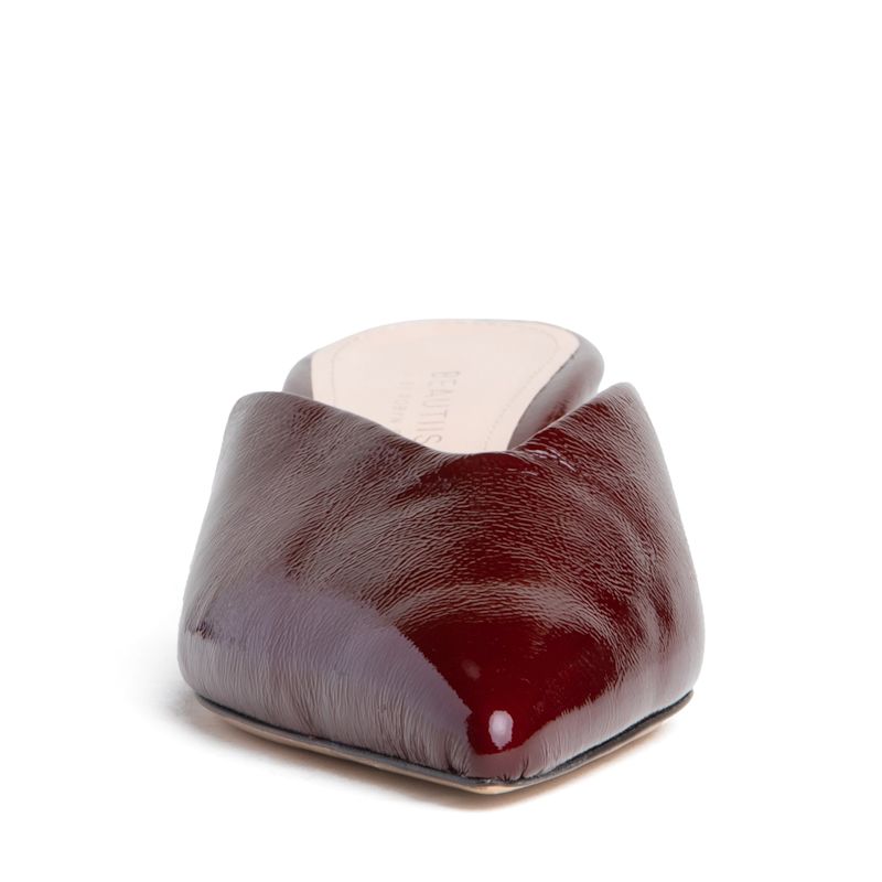 Thumbnail of Gal Burgundy Leather Mule With Low Heel Comfortable For Evening &  Day Wear image