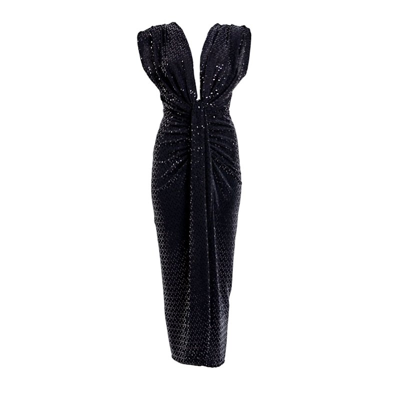 Gala Sequin Maxi Dress  Black | Chiarella | Wolf & Badger