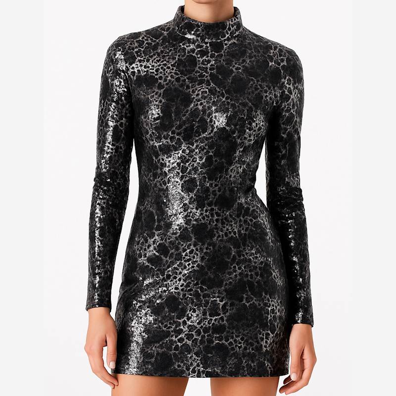 Women's Black / Grey Galaxy Mini Dress | Extra Small | The Molc
