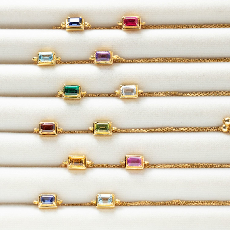 Thumbnail of Aquamarine Birthstone Bolo Bracelet image