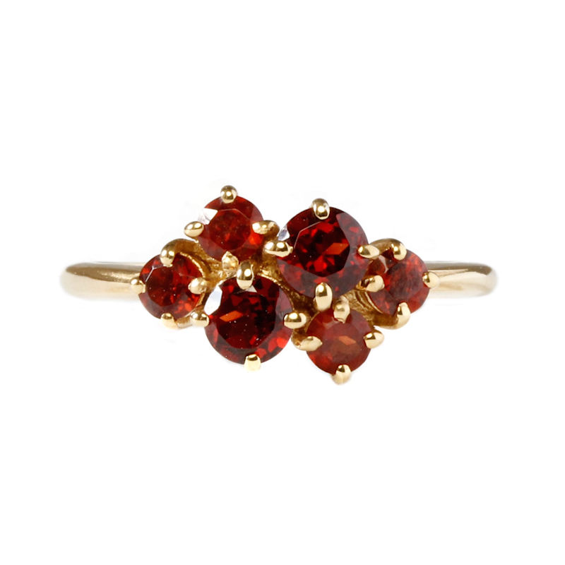 Thumbnail of Garnet Cluster Ring - Gold image