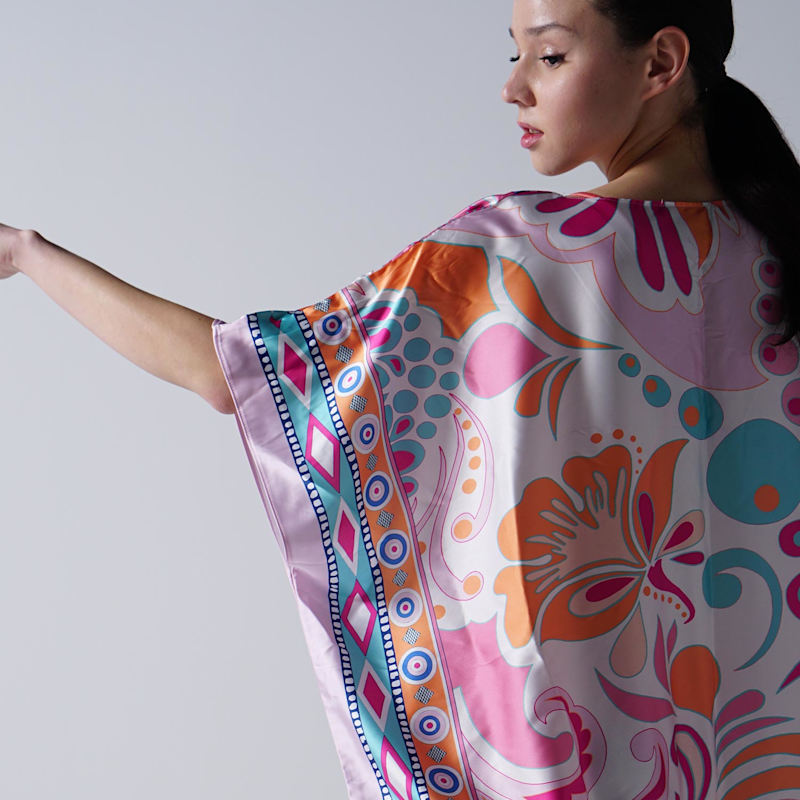 Thumbnail of Garnet Silky Satin Abaya Kaftan image
