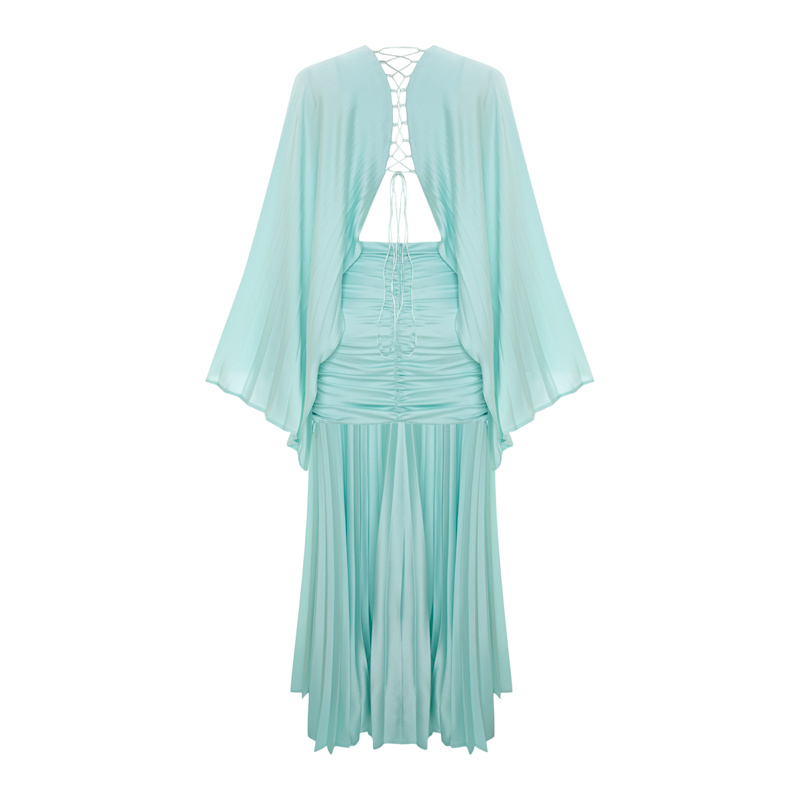 Thumbnail of Gathered Waist Maxi Dress - Blue image