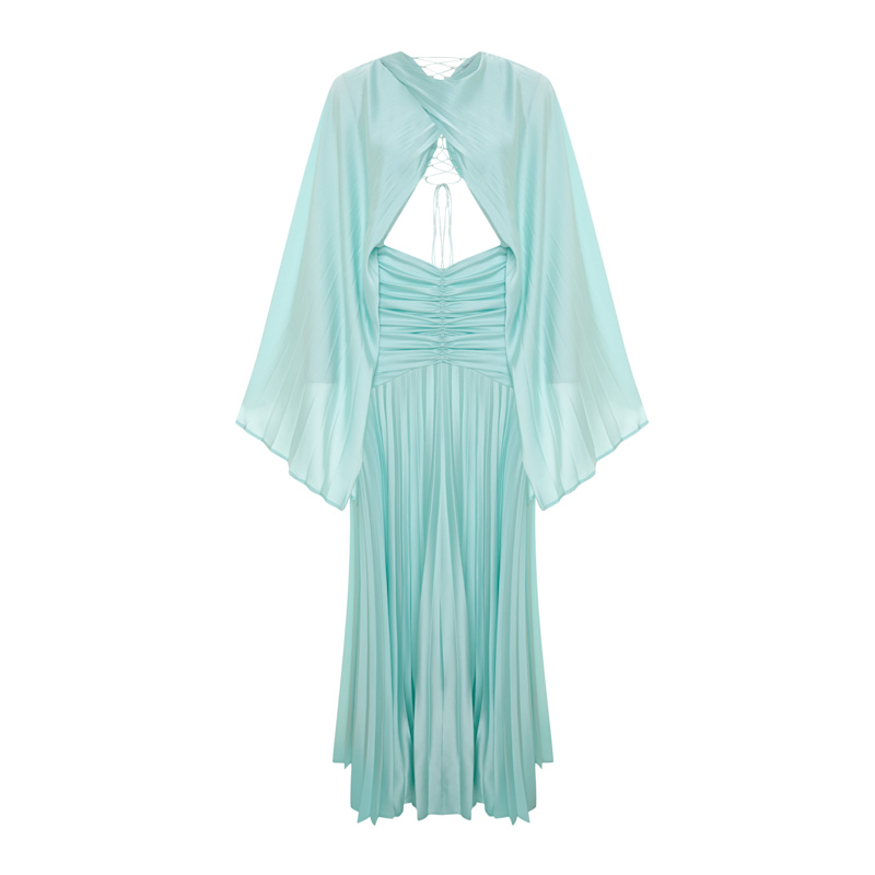 Thumbnail of Gathered Waist Maxi Dress - Blue image