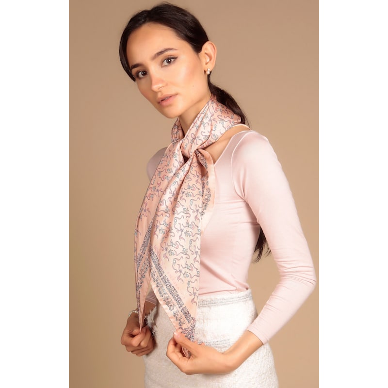 Thumbnail of 'Minuetto' 100% Mulberry Silk Scarf image