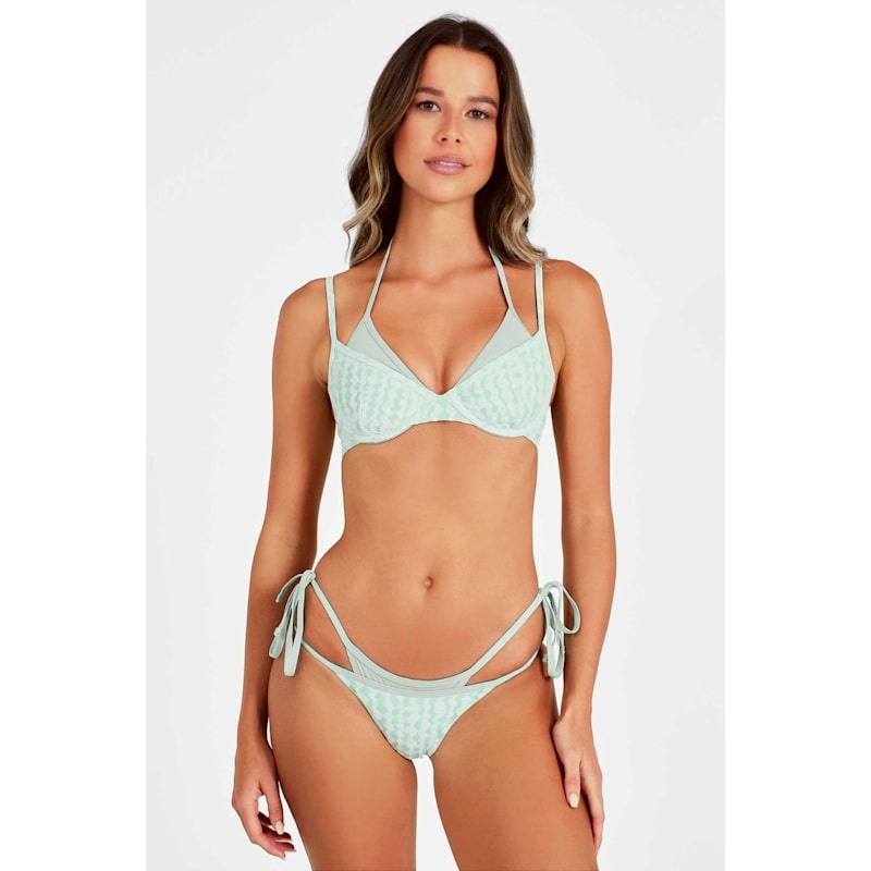 Thumbnail of Gemini Double-Layer Underwire Top / Peppermint Jacquard image