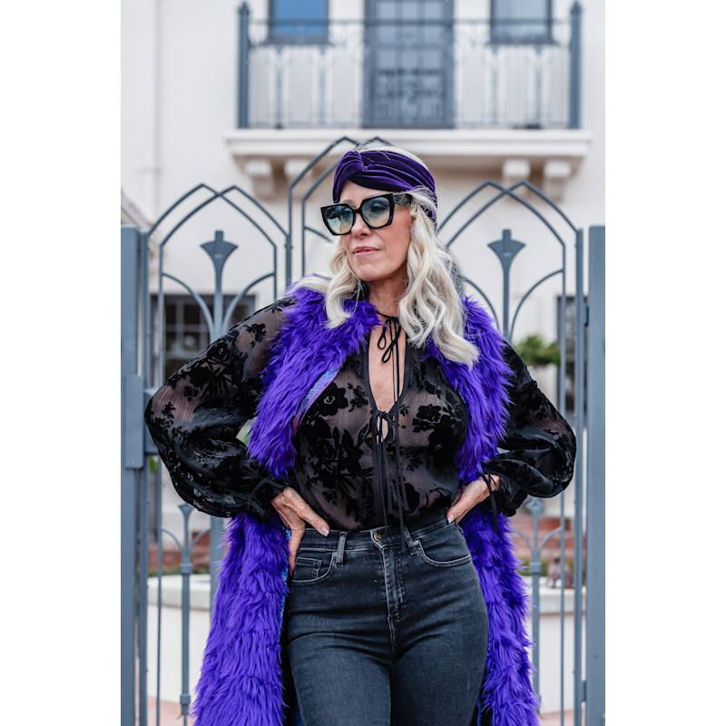 Genghis Aubergine Faux Fur Vest | Jennafer Grace | Wolf & Badger