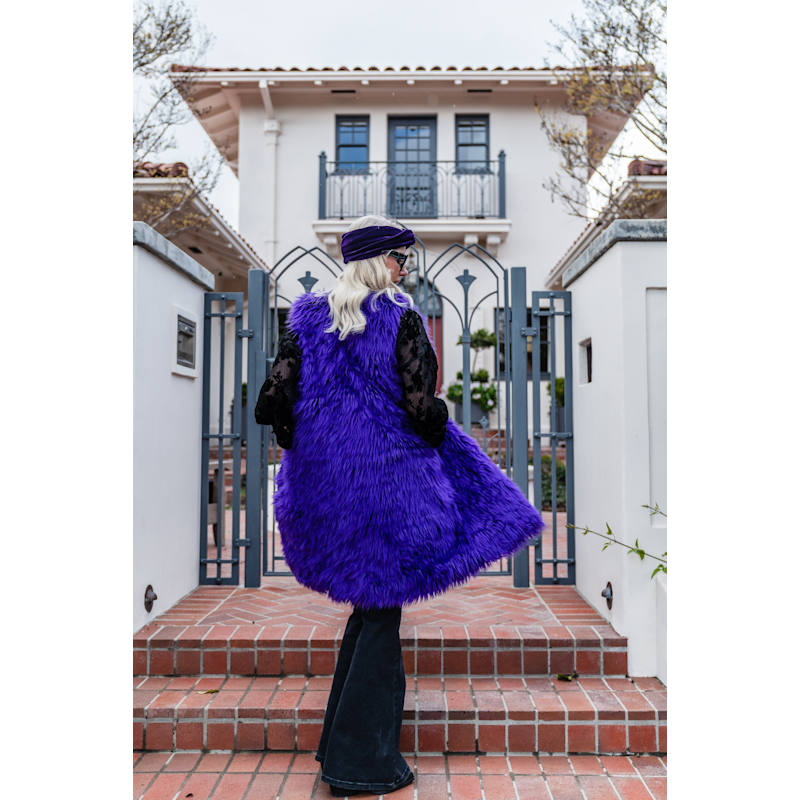 Genghis Aubergine Faux Fur Vest | Jennafer Grace | Wolf & Badger