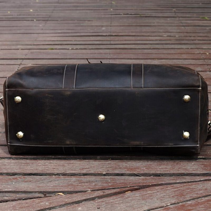 Thumbnail of Genuine Leather Duffel Travel Bag - Vintage Brown image