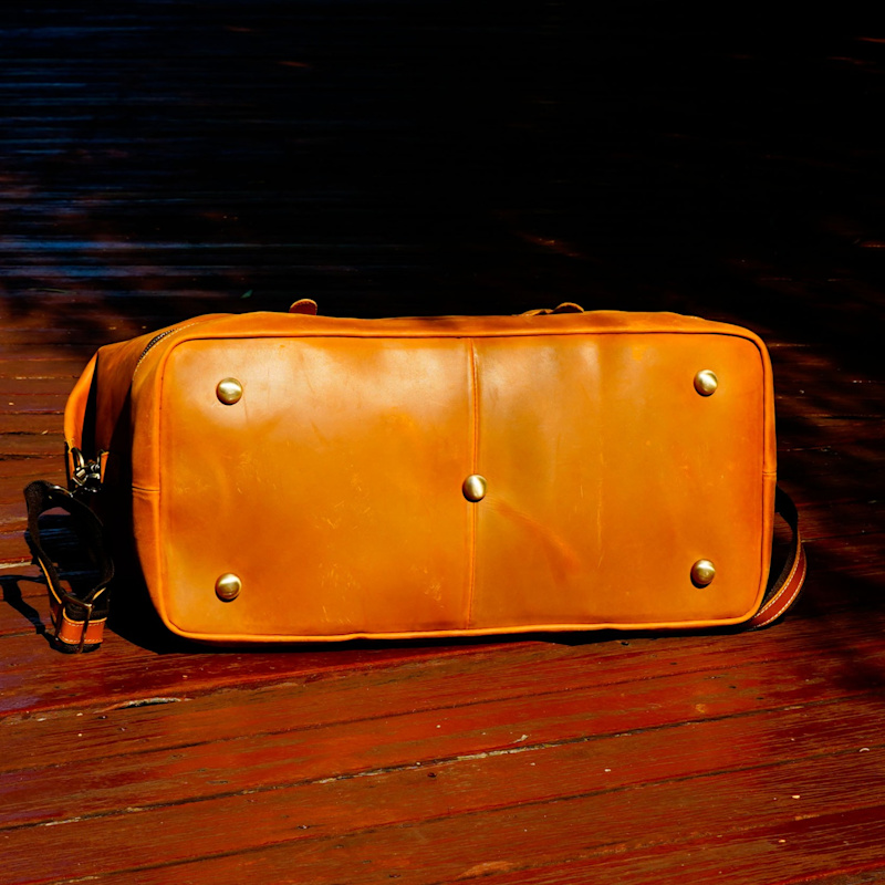 Thumbnail of Genuine Leather Duffel With Suit Compartment - Light Brown image