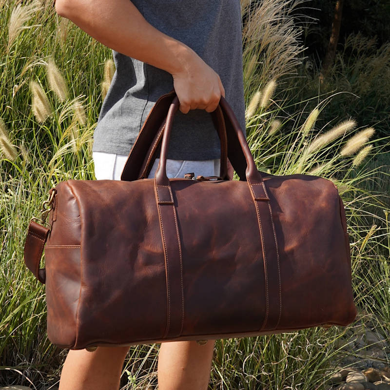 Thumbnail of Genuine Leather Holdall - Brown image