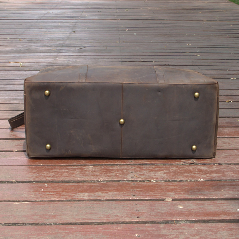 Thumbnail of Genuine Leather Holdall Luggage Bag - Dark Browns image