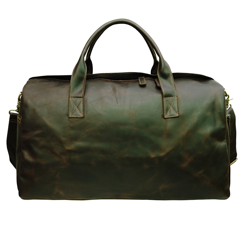 Genuine Leather Weekend Bag Vintage Dark Browns Touri Wolf