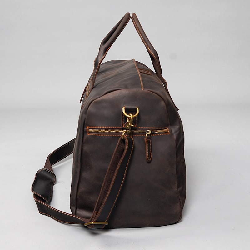 Thumbnail of Genuine Leather Weekend Bag - Vintage Look Dark Brown image