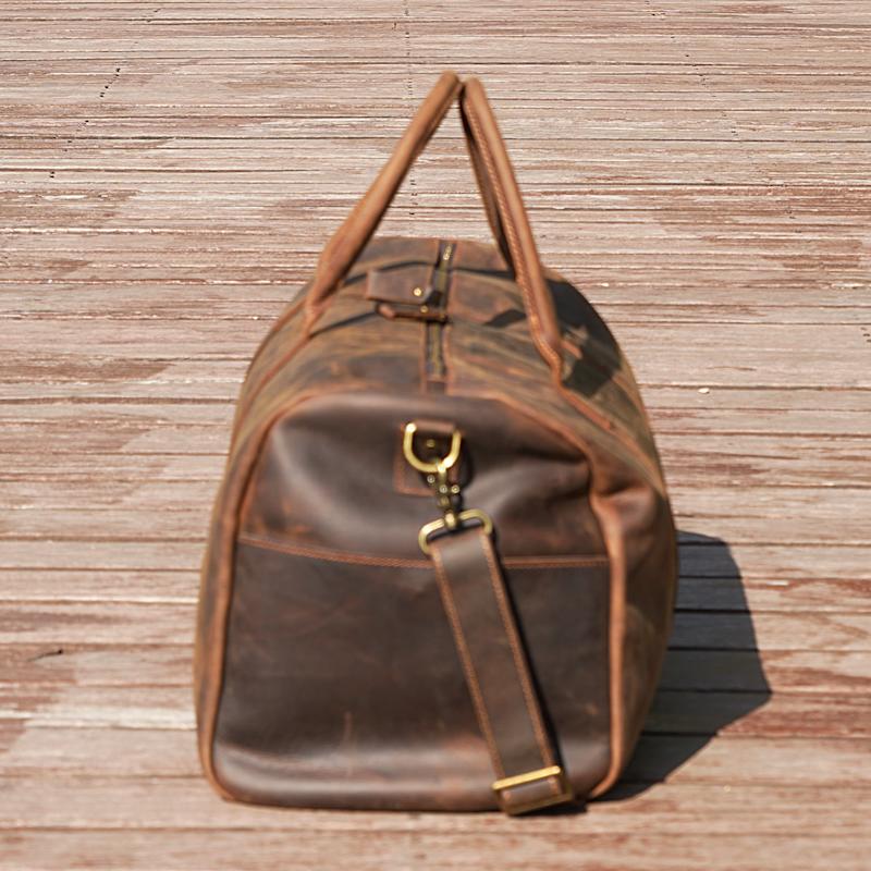 Thumbnail of Genuine Leather Holdall - Brown image