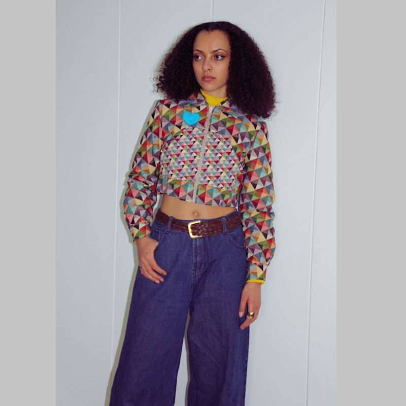 Thumbnail of Geometric Tapestry Diamond Cropped Jacket image