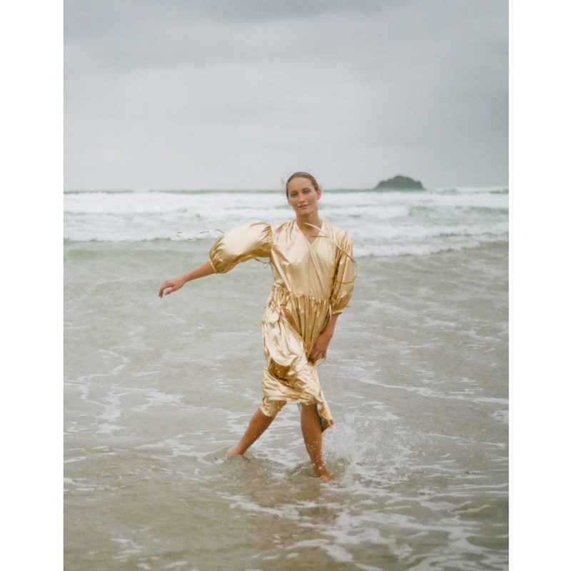 Thumbnail of Georgie Wrap Dress Disco Gold image