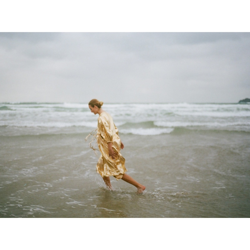 Thumbnail of Georgie Wrap Dress Disco Gold image