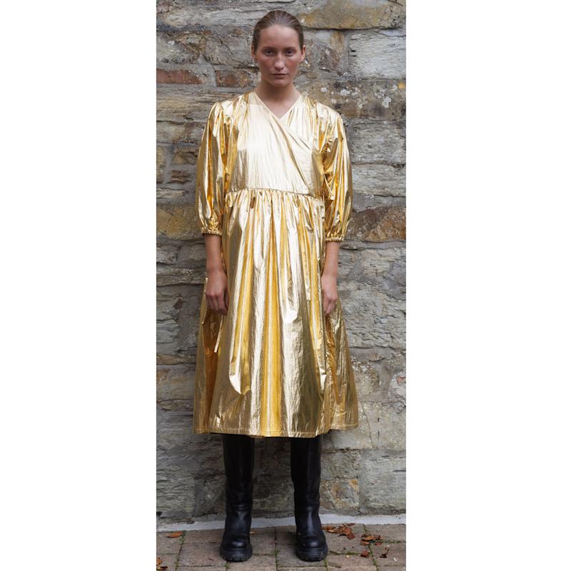 Thumbnail of Georgie Wrap Dress Disco Gold image