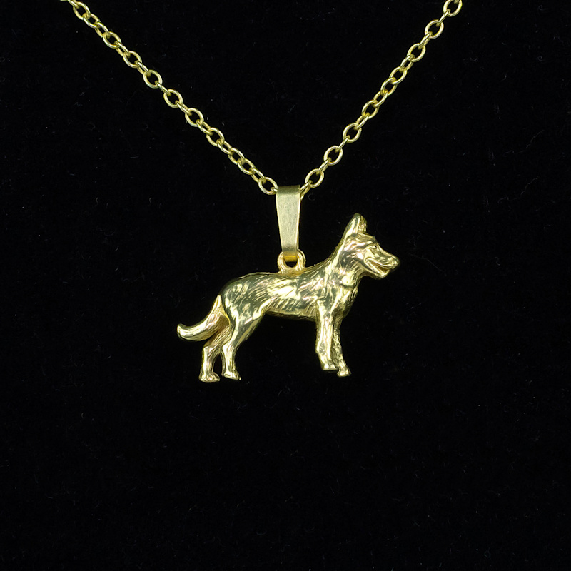 Thumbnail of German Shepherd Alsatian Pendant Eighteen Carat Gold On Silver image