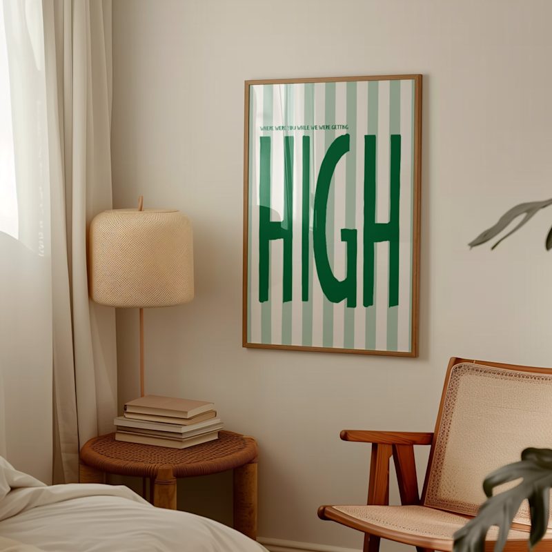 Getting High Oasis Retro Music GicléE Art Print A2 | Fanclub | Wolf ...