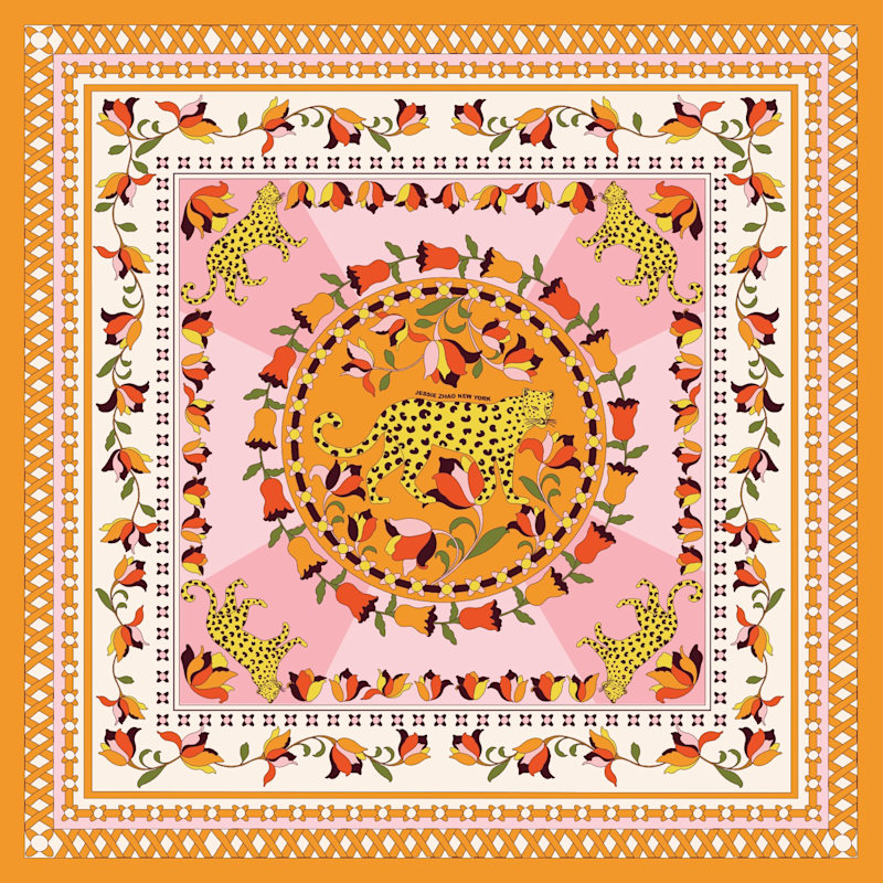 Thumbnail of Double Sided Silk Scarf Of Tropical Love image