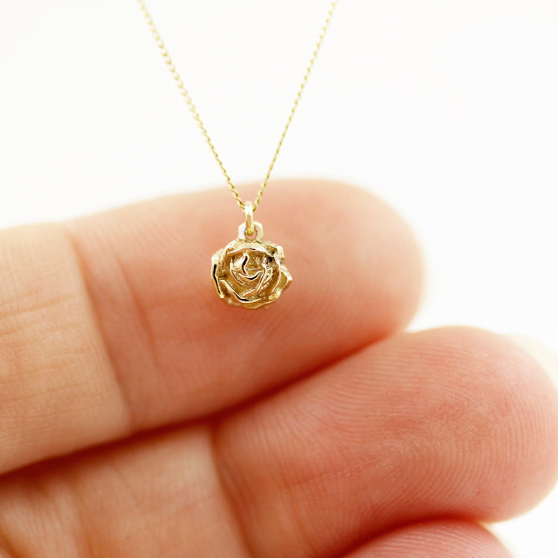 Thumbnail of Rose Necklace – Gold Vermeil image
