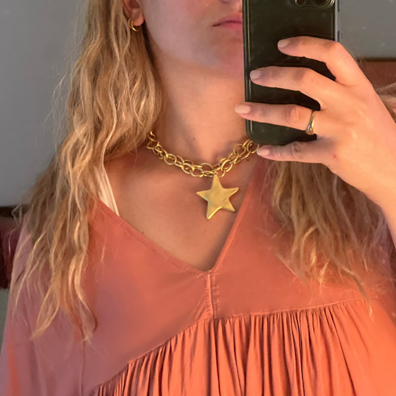 Thumbnail of Gia Gold Star Necklace image