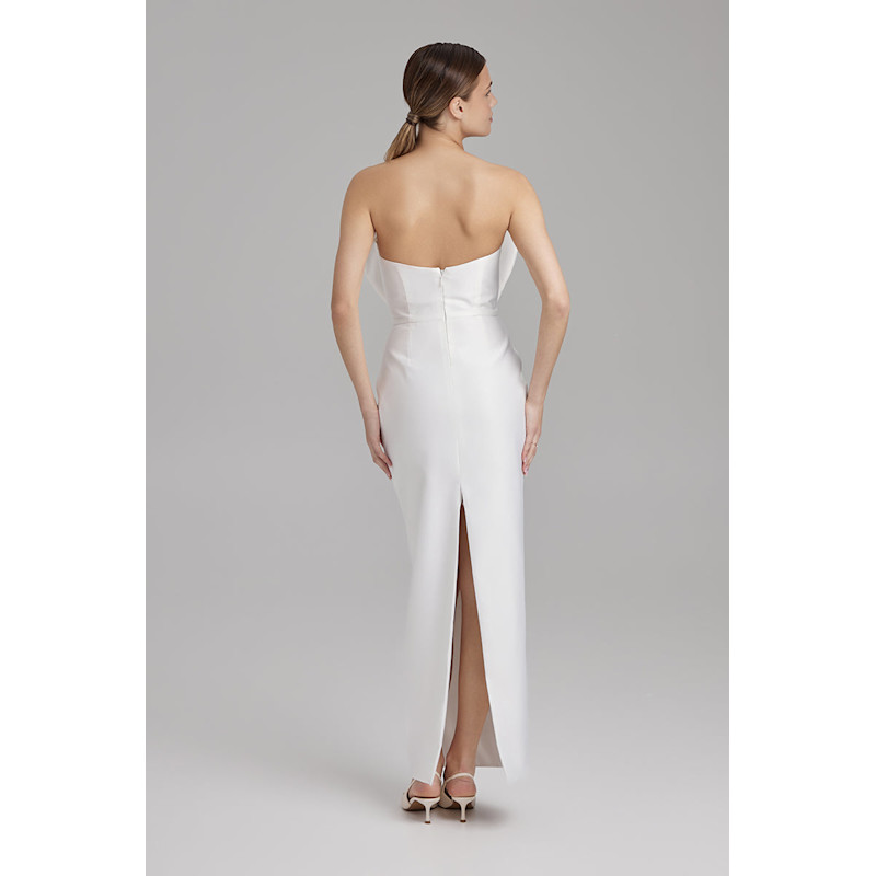 Thumbnail of Gigi Dress + Heart | Strapless Cone Maxi In White image