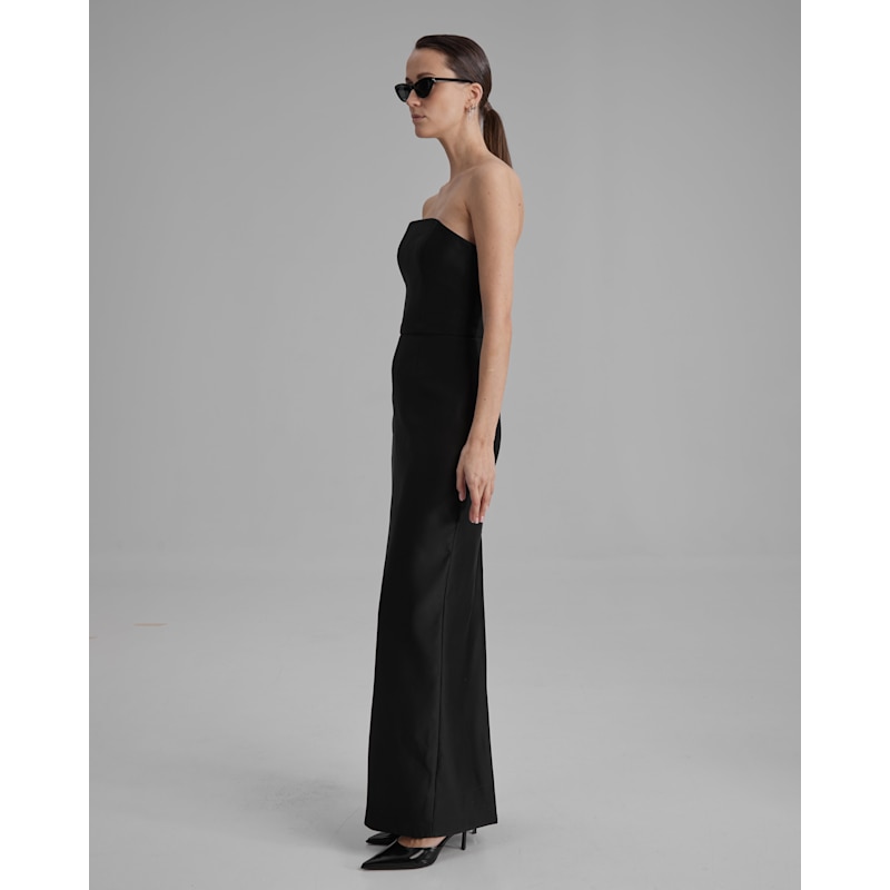 Gigi Dress | Strapless Cone Maxi In Black | BA Special Moments | Wolf &  Badger