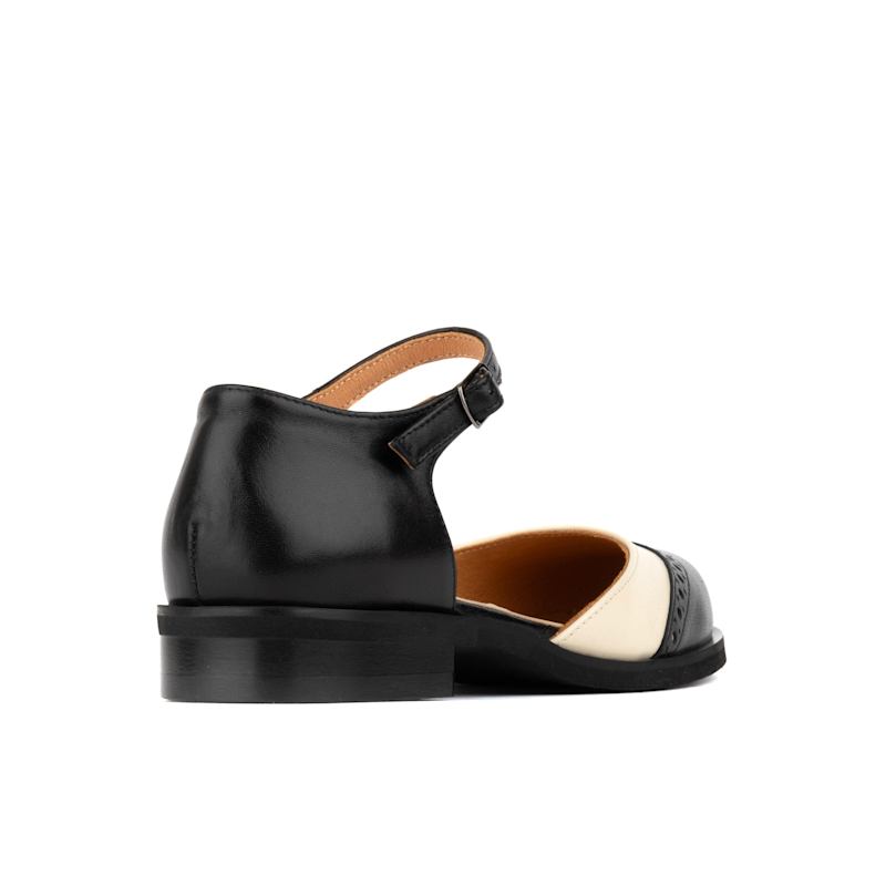 Thumbnail of Gigot - Black & Cream - Womens Mary Jane Oxford image