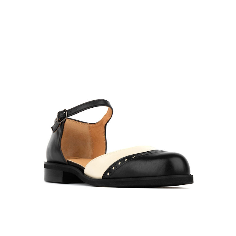 Thumbnail of Gigot - Black & Cream - Womens Mary Jane Oxford image