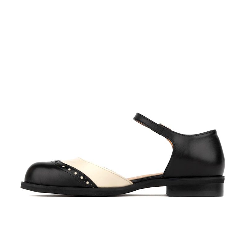 Thumbnail of Gigot - Black & Cream - Womens Mary Jane Oxford image