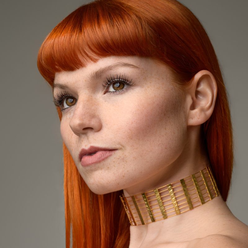 Thumbnail of Gilded Gold Plated Choker Necklace image