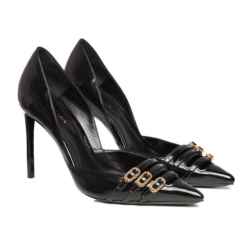 Thumbnail of Gina Stiletto Patent Leather, Black - Premium Collection image