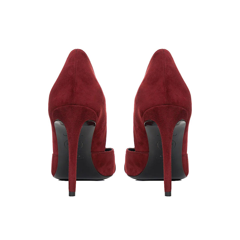 Thumbnail of Gina Suede Stiletto, Burgundy - Premium Collection image