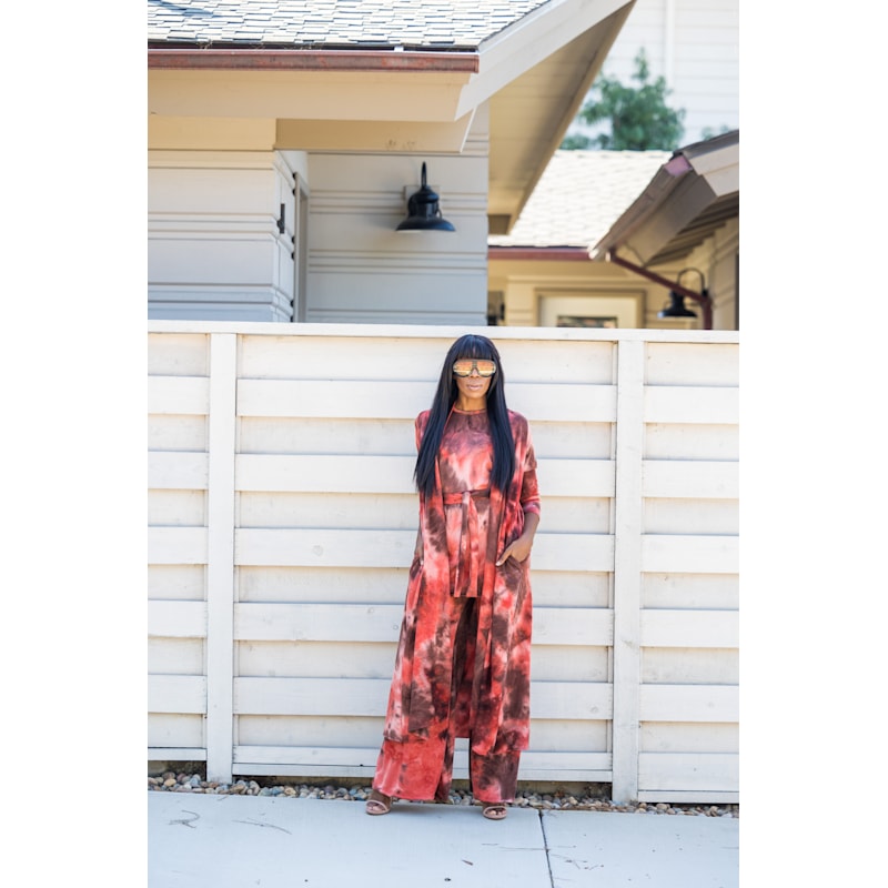 Thumbnail of Ginger Smoke Tiedye Yoga Duster image