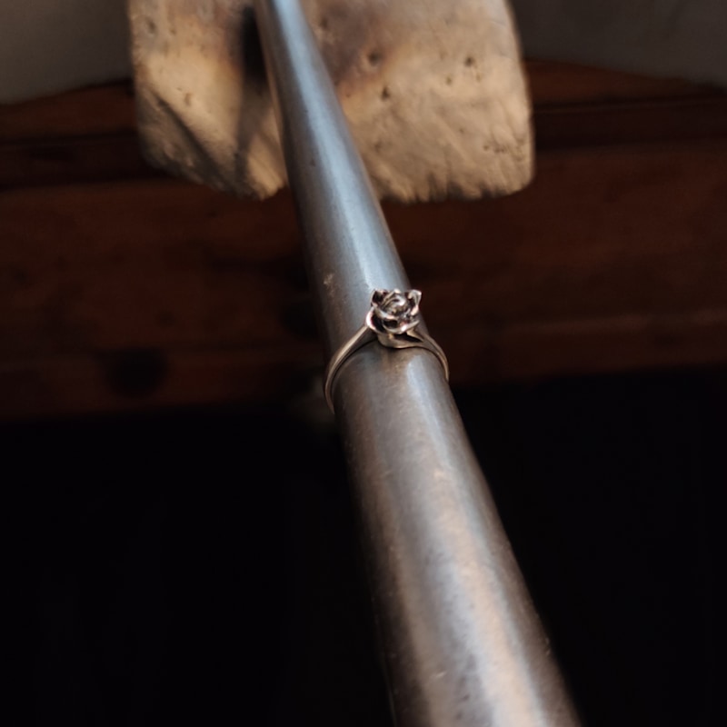 Thumbnail of Gold Vermeil Rose Solitaire Ring For Women – Single Flower Statement Jewel image