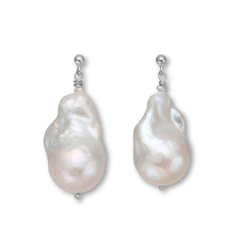Thumbnail of Giséle Baroque Pearl Earrings Silver image