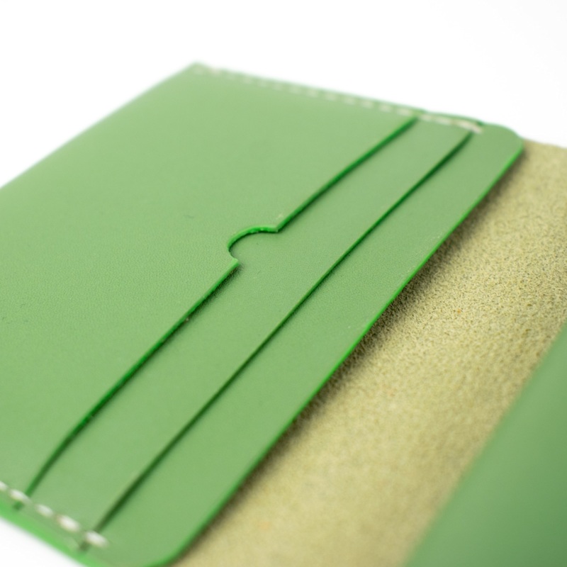 Thumbnail of Handmade Leather Coin & Card Wallet - Sea Green image