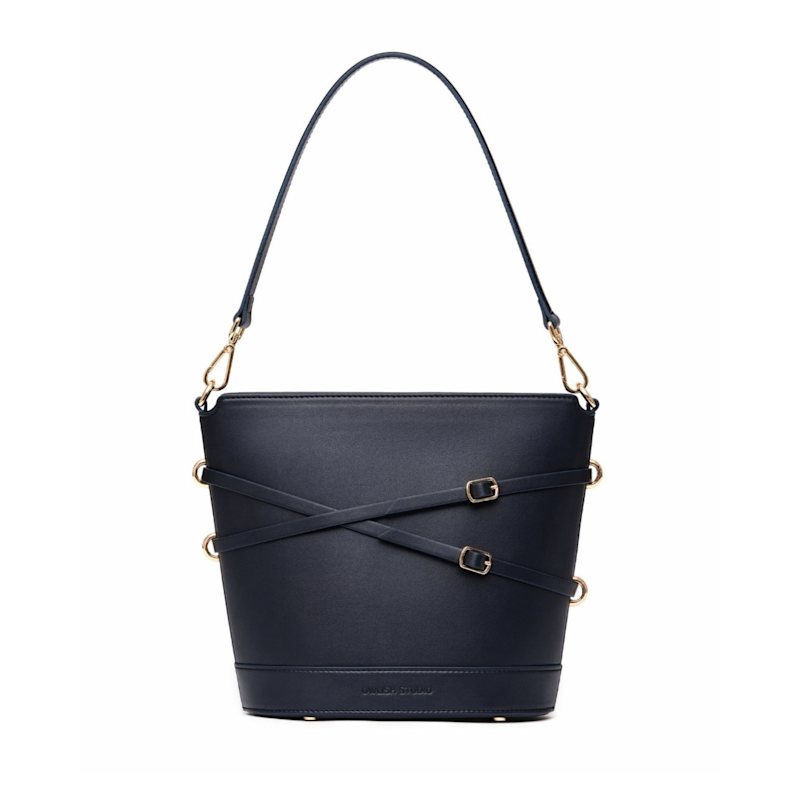 Thumbnail of Glacier Vegan Leather Bucket Bag - Deep Navy image