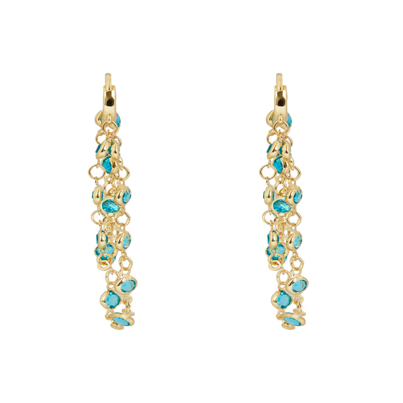 Thumbnail of Glass Multi Layer Blue Earring image