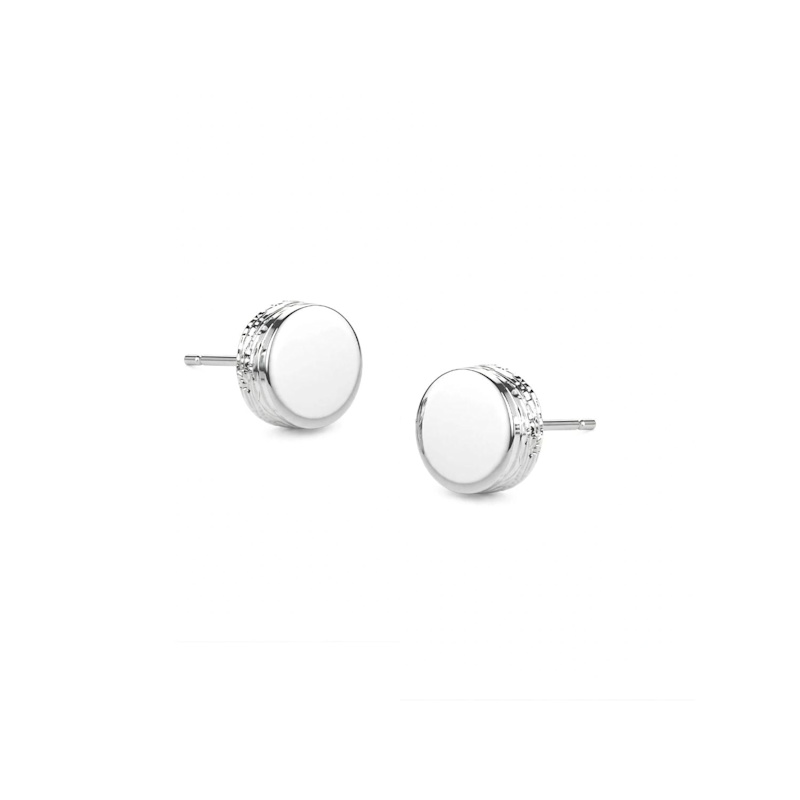 Gleam Disc Stud Post Earrings - Silver | JAREDJAMIN | Wolf & Badger
