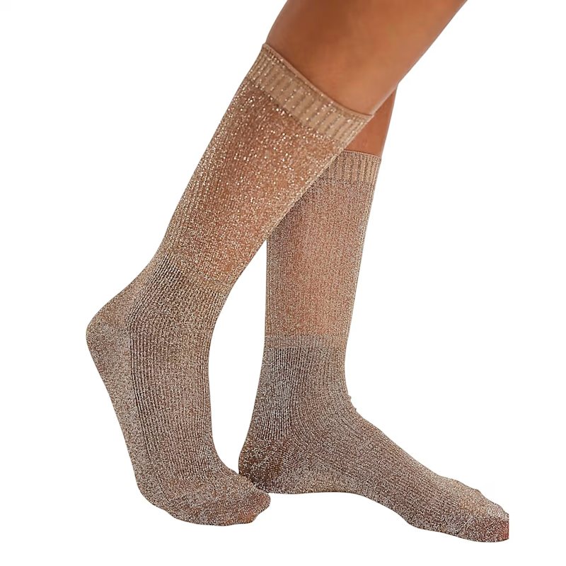 Thumbnail of Glitter Dance Socks - Bronze image