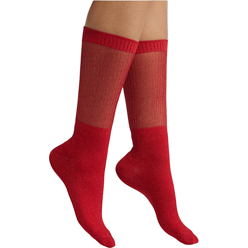 Thumbnail of Glitter Dance Socks - Red image