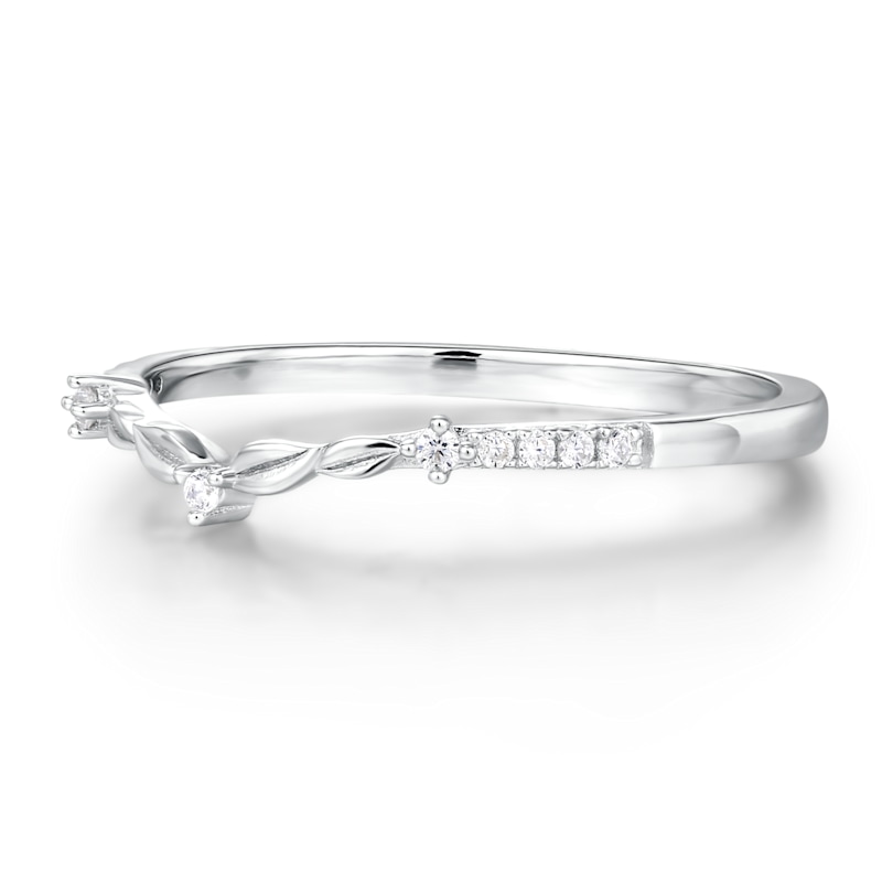 Thumbnail of Glowing Orchid Band White Gold Vermeil image