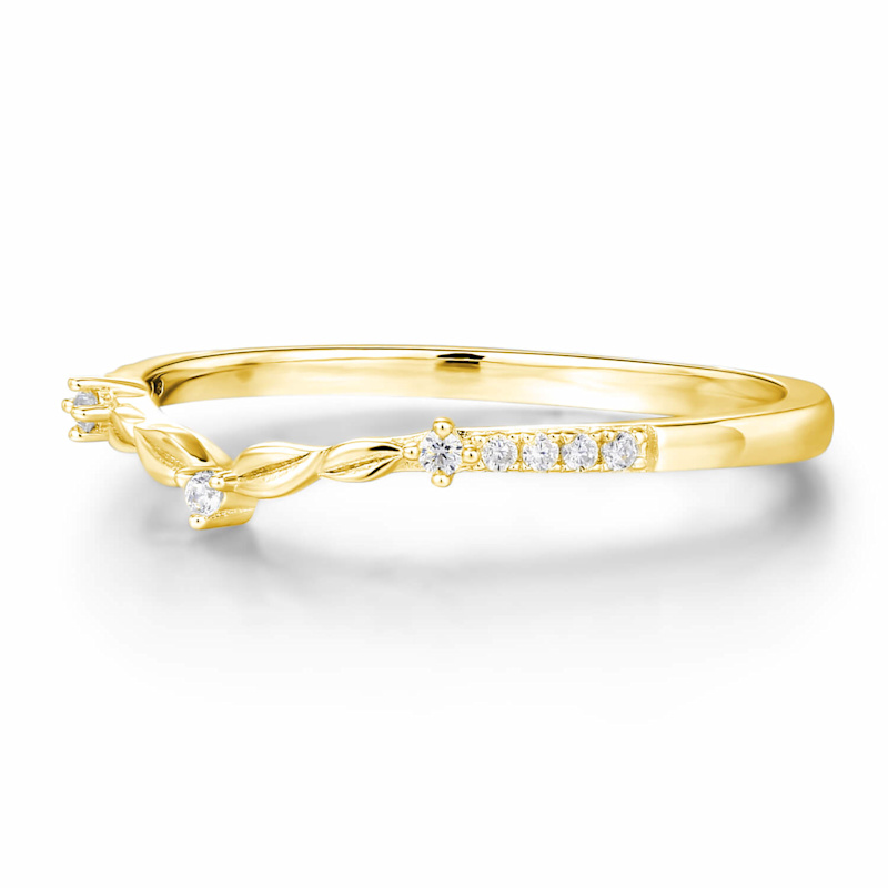Thumbnail of Glowing Orchid Band Yellow Gold Vermeil image
