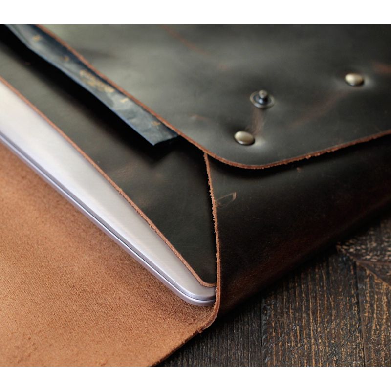 Thumbnail of Leather Macbook Case - Brown image