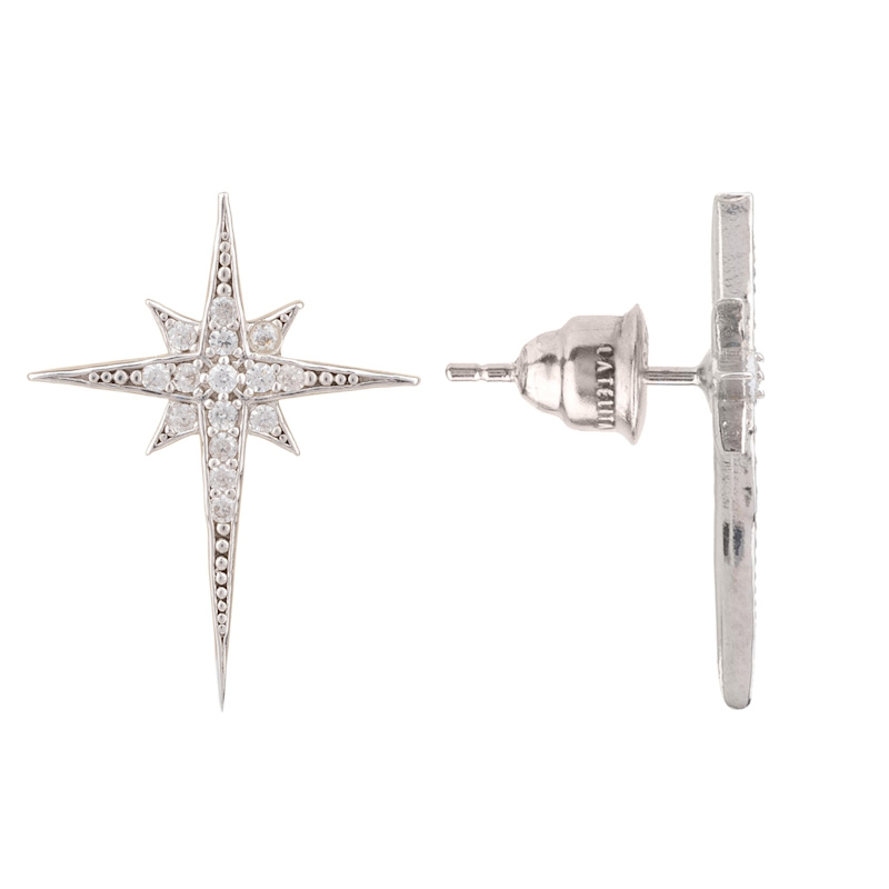 Thumbnail of North Star Small Stud Earrings Silver image